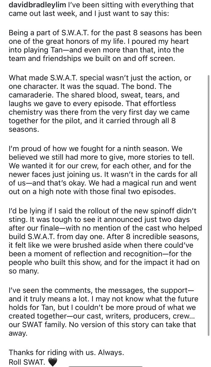 hightechcs's tweet photo. “It ain’t goodbye, it’s forever.” ❤️

#SWAT #rollswat https://t.co/On88NHA01v