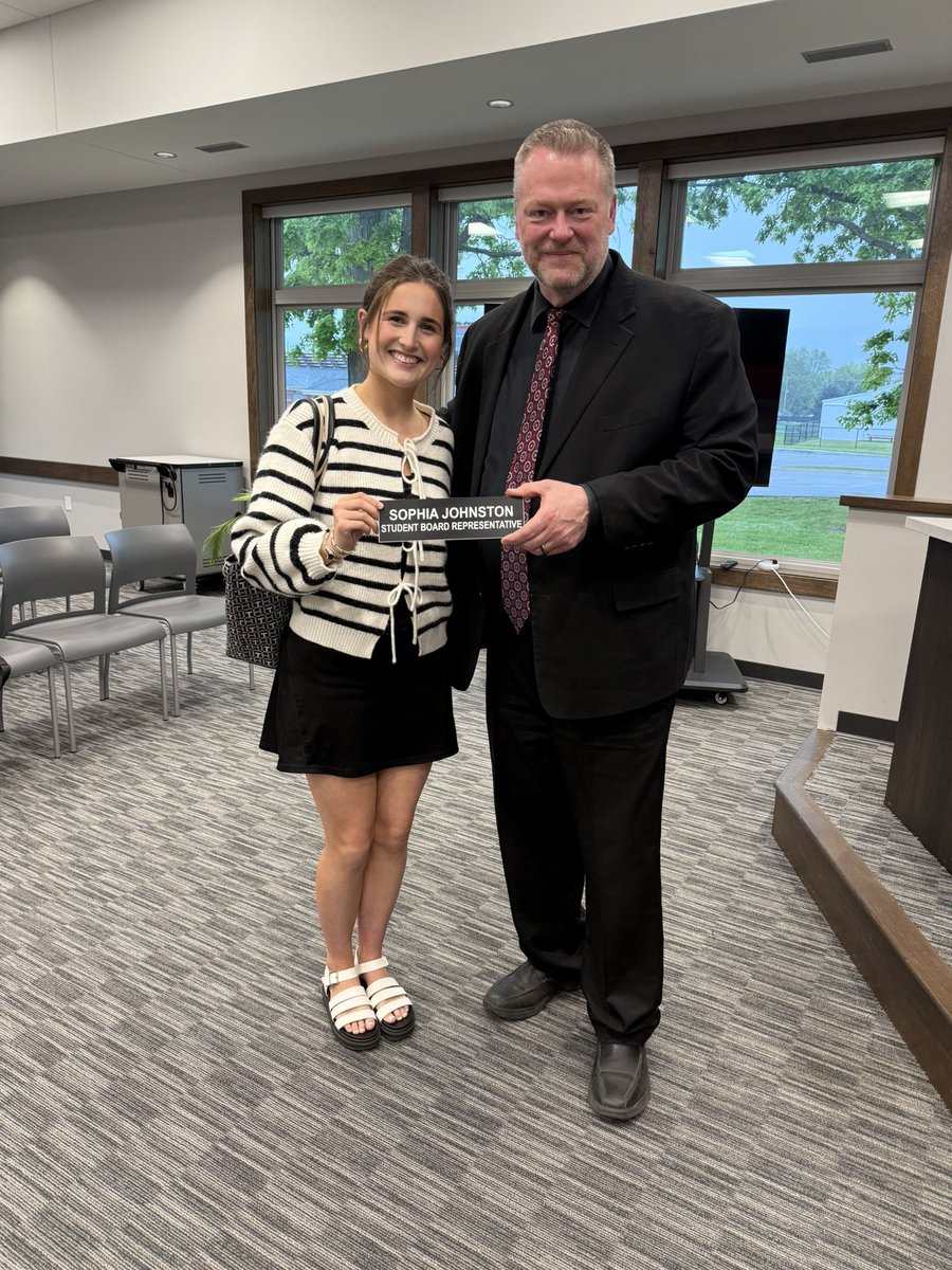 Honored to have served beside Student Board Representative Sophia Johnston. A bright future ahead for this outstanding Dragon! <a href="/swartz_creek/">Swartz Creek Schools</a> <a href="/RodneyHetherton/">Rodney Hetherton</a>
