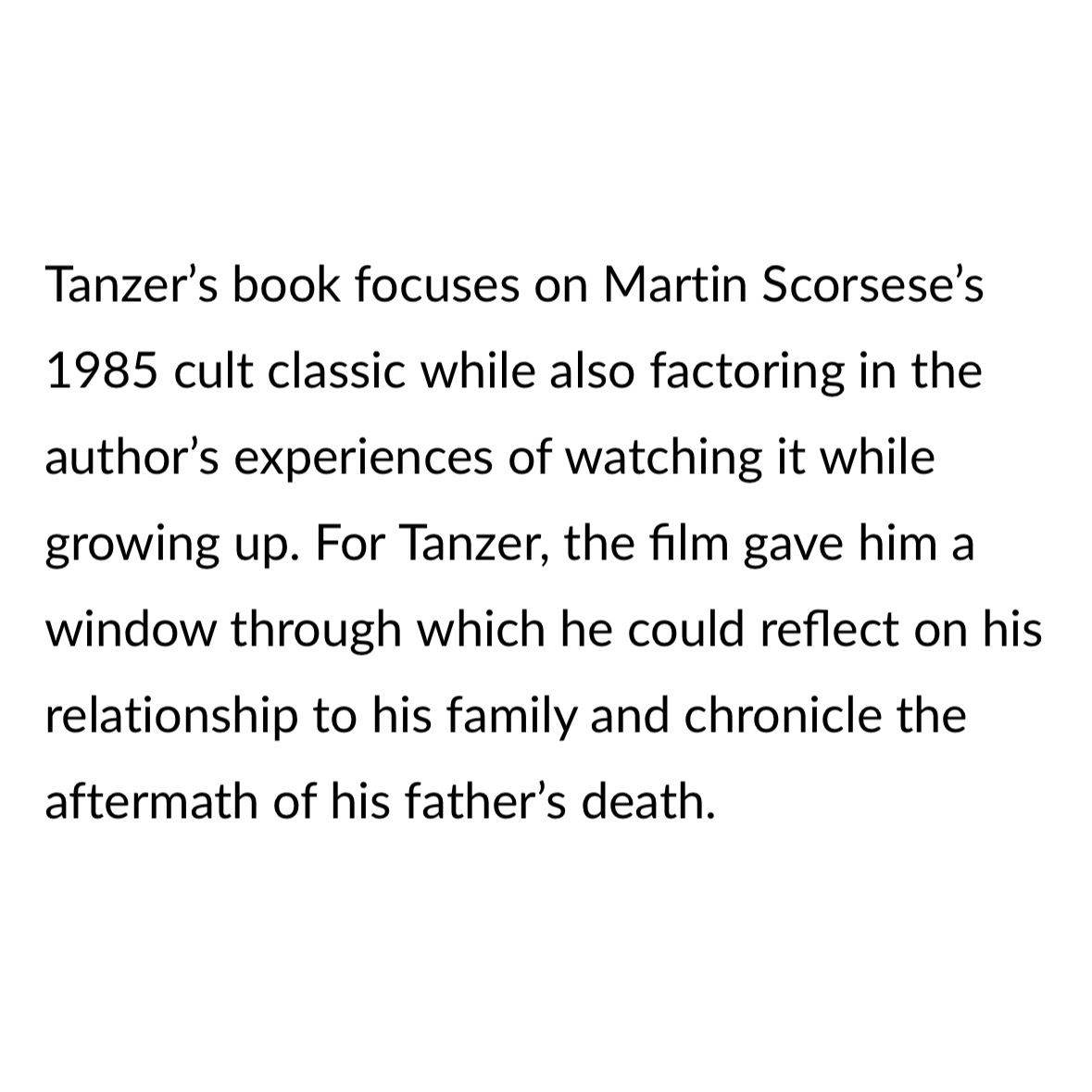 BenTanzer's tweet photo. After Hours: Scorsese, Grief and the Grammar of Cinema is excerpt—and many thanks to InsideHook & the Tobias Carroll for that.
https://t.co/4hJ5njeUVZ
@Igpublishing
@rwrkb
@TobiasCarroll
@InsideHook
#afterhours
#excerpt
#insidehook
#WritingCommunity https://t.co/qJwNCErrWE