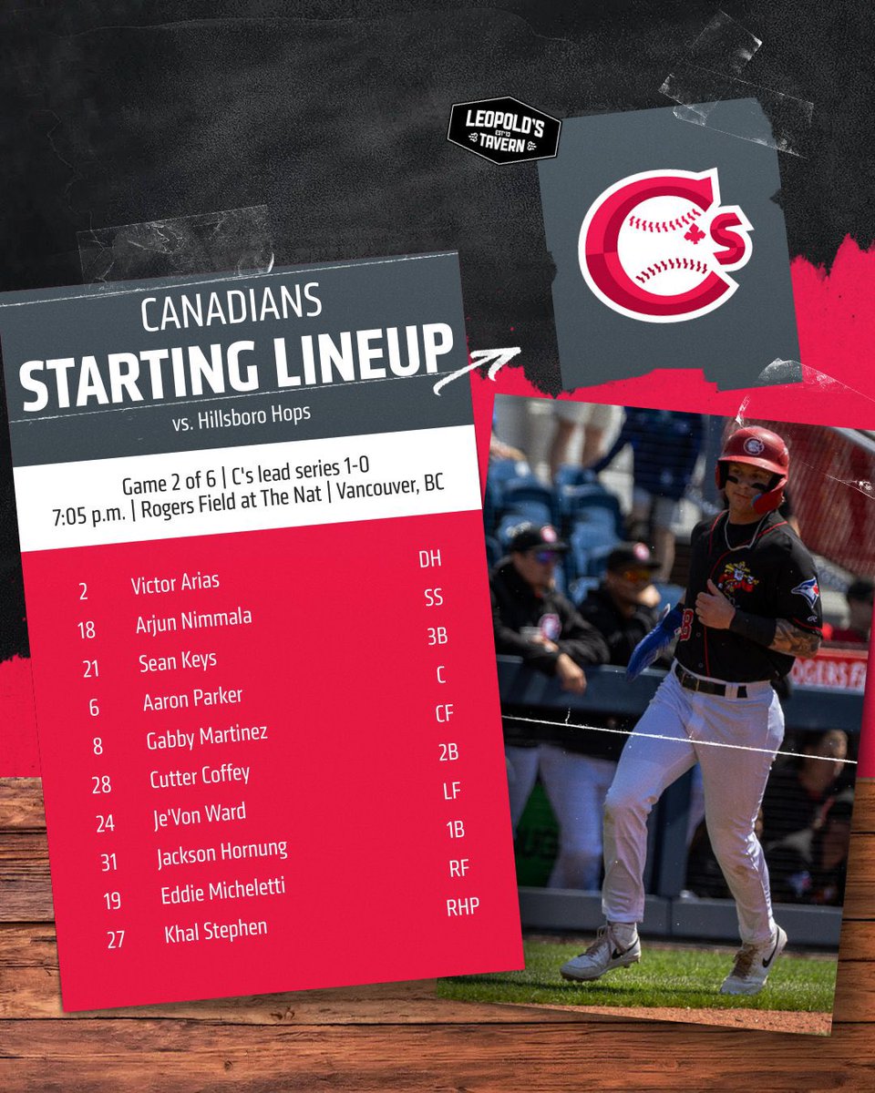 All lined up and ready for an RBC We Care Wednesday. 

⚾️: 7:05pm
📻: sportsnet.ca/650
📺: Bally Sports Live