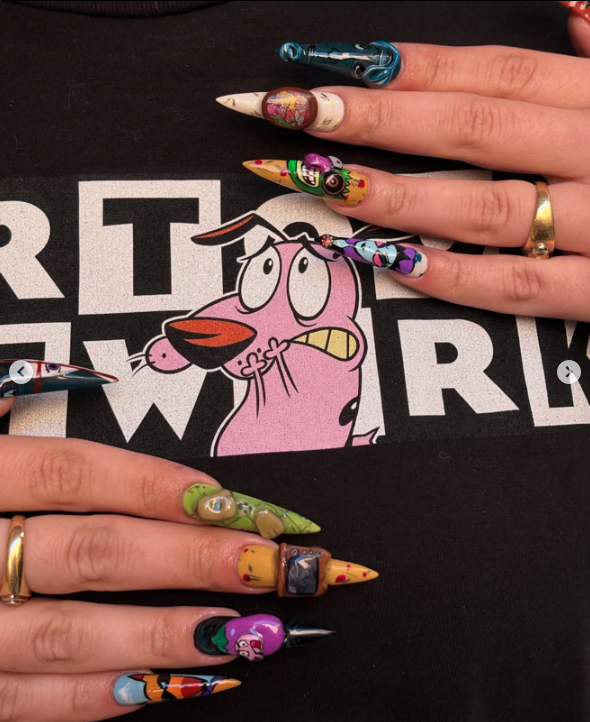 DillyDilworth's tweet photo. Amazing nail art by @diskoclwz honoring an amazing dog. https://t.co/ySOMuMigin