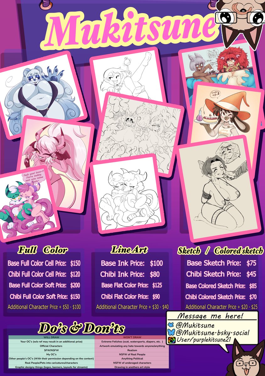 commissions are open! if interested toss me a DM :>

&amp; hey, if you can't afford one but want to show your support then please share this around or consider subbing to my SubscribeStar ;w;7 bit.ly/3Meqn23