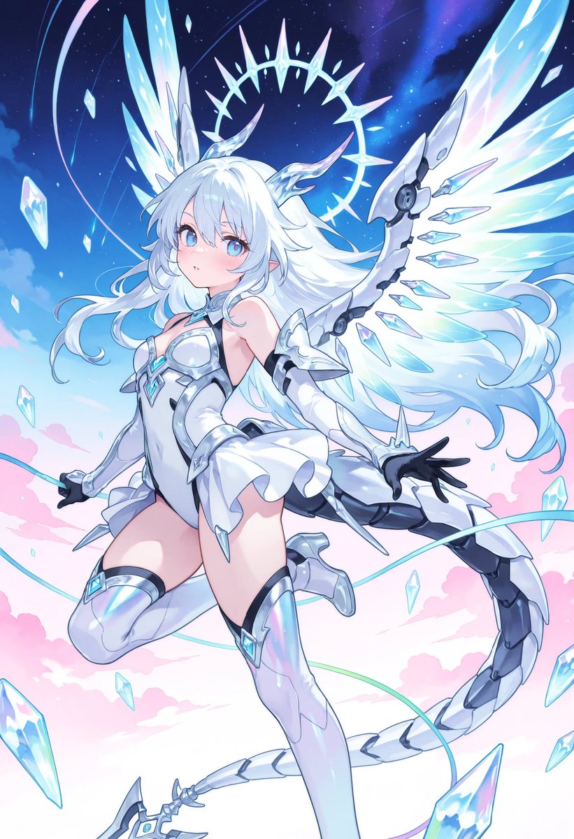 #クリスタルドラゴン娘 
#ShiitakeMix #AIart