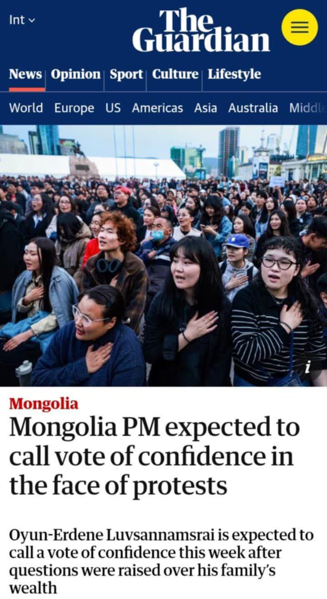 "Английн алдарт өдөр тутмын "The Guardian" сонин дээр дөнгөж сая даварсан Данхан Толгой "Ац"-ын тухай ийм нэгэн жигшмээр муухай нийтлэл гарлаа.Сийрүүлэн өгүүлсүгэй.."Төв Азын цээжин дэх Ардчилсан Монгол улсад он удаан жил 10 жил үзэгдээгүй гайхалтай нэгэн улс төрийн үйл явдал нь