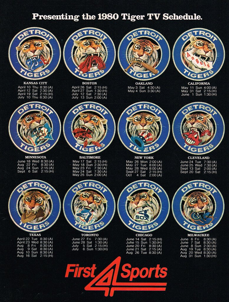 This was always helpful when planning your viewing schedule back in the day. 👍⚾️ #RepDetroit