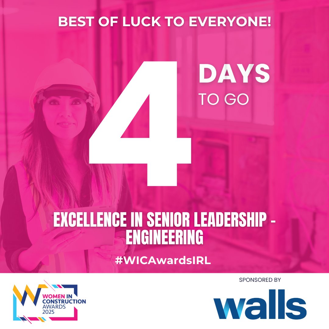 Women in Construction Awards (@wicawardsirl) on Twitter photo The team at <a href="/WallsConstruct/">Walls Construction</a> is excited to discover who will take home the coveted awards at WICA 2025 on June 6th, 2025 at Crowne Plaza Hotel, Santry.
Best of luck to all finalists, especially those in our sponsored award – Excellence in Senior Leadership - Engineering. The team at <a href="/WallsConstruct/">Walls Construction</a> is excited to discover who will take home the coveted awards at WICA 2025 on June 6th, 2025 at Crowne Plaza Hotel, Santry.
Best of luck to all finalists, especially those in our sponsored award – Excellence in Senior Leadership - Engineering.