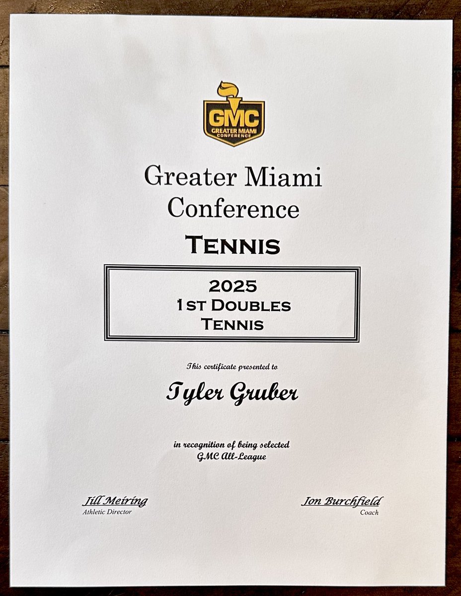 trish_gruber22's tweet photo. So proud of this guy for topping off his Junior year and Varsity tennis season with a GMC All Academic Award and being selected for GMC All-League! #workinghard #playinghard Go Ty! 📚💪🏻🎾 @TylerGruber_K https://t.co/b1BGyFo4J7