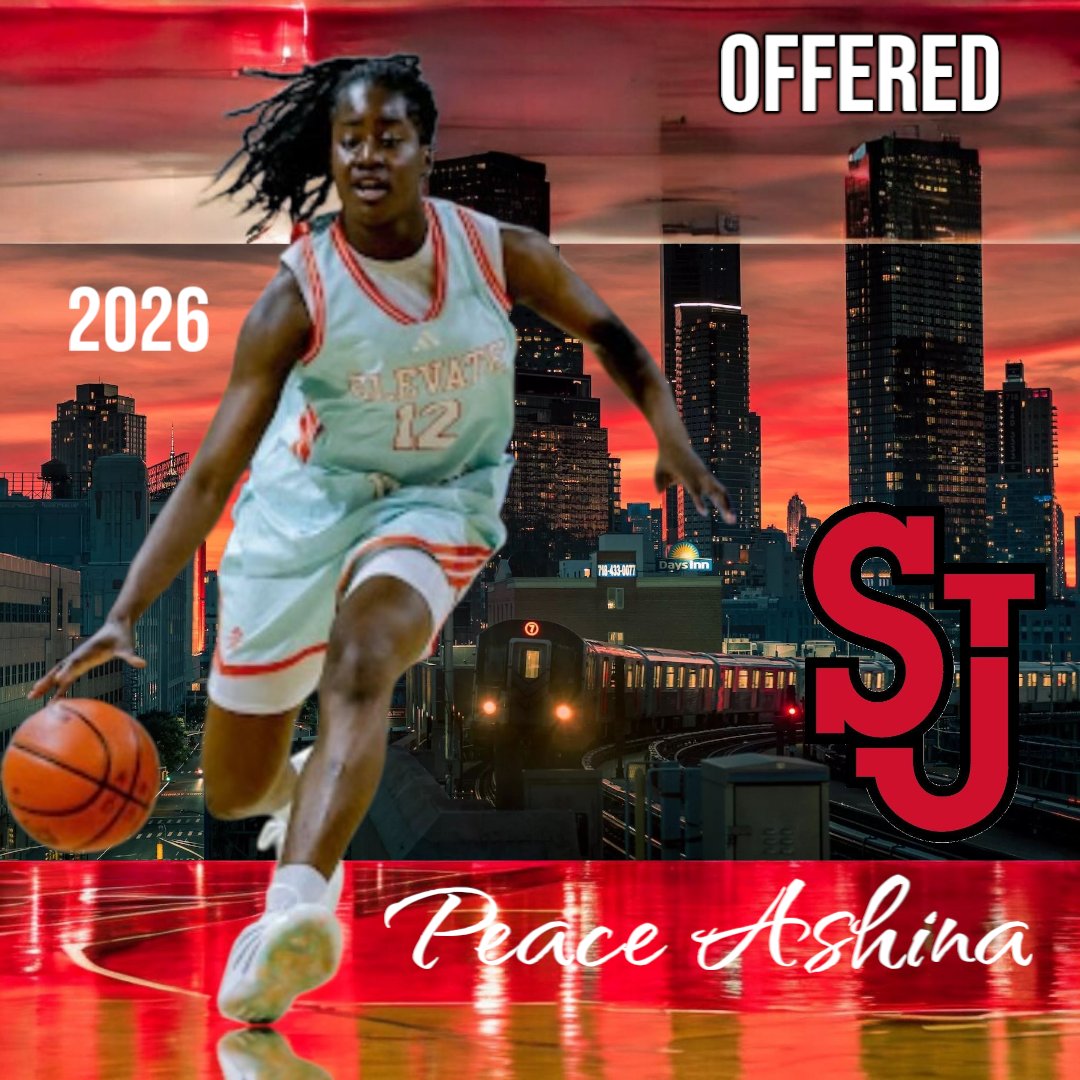 Elevate Elite (@elevate_elite) on Twitter photo Congrats to 2026 Peace Ashina (<a href="/peaceashina11/">Peace Ashina</a>) on picking up an offer from <a href="/StJohnsWBB/">St. John's WBB</a> today! #3SSB #EYG 📈 ⏫️ Congrats to 2026 Peace Ashina (<a href="/peaceashina11/">Peace Ashina</a>) on picking up an offer from <a href="/StJohnsWBB/">St. John's WBB</a> today! #3SSB #EYG 📈 ⏫️