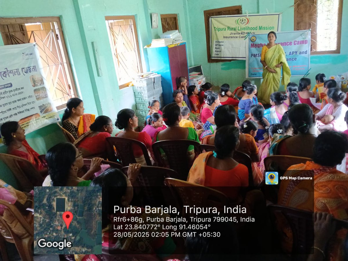 DMWest_Tripura's tweet image. VO-level Insurance Renewal Campaign held across VCs under BMMU Mandwi, TRLM, West Tripura — securing rural lives through proactive coverage.

#InsuranceRenewal #MandwiBlock #TRLM #WestTripura #DistrictInAction