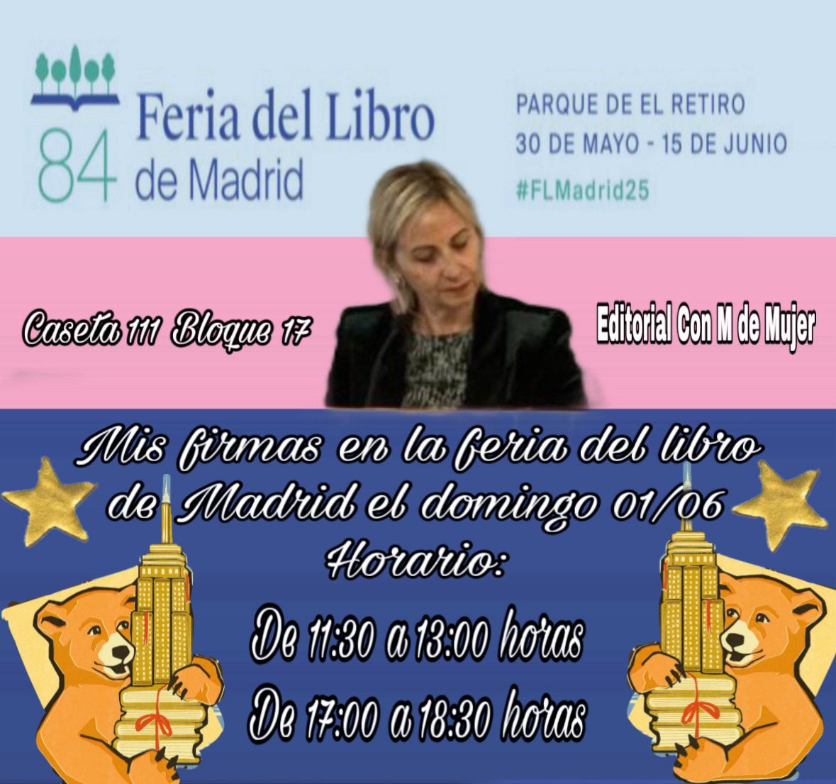 ¿Te gusta la poesía que se siente de verdad? Ven este domingo a la <a href="/FLMadrid/">Feria del Libro de Madrid</a>  Caseta 111 (El Retiro) y llévate tu ejemplar firmado de Cuando las miradas gritan y Primaveras en el jardín de los sueños. Nos vemos donde la palabra florece. ¡No faltes!