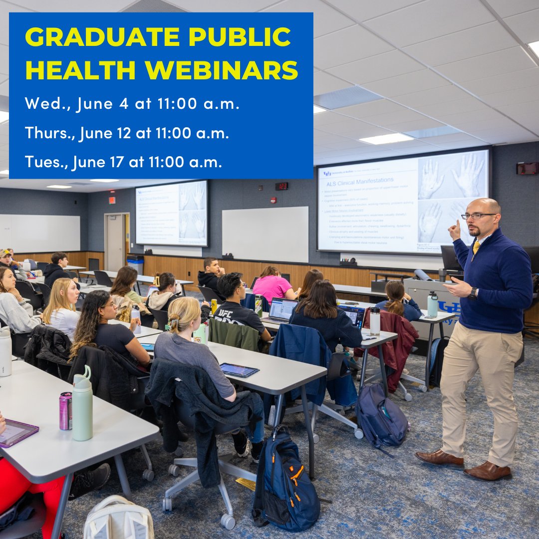 ubsphhp's tweet image. Interested in Graduate programs at #UBSPHHP? Register for one of our June webinars for information on our Graduate Public Health and Clinical Nutrition MS programs!

🔗Registration links below!

MPH: ow.ly/Okjh50W0rE1

Clinical Nutrition MS: ow.ly/W3vE50W0rCW