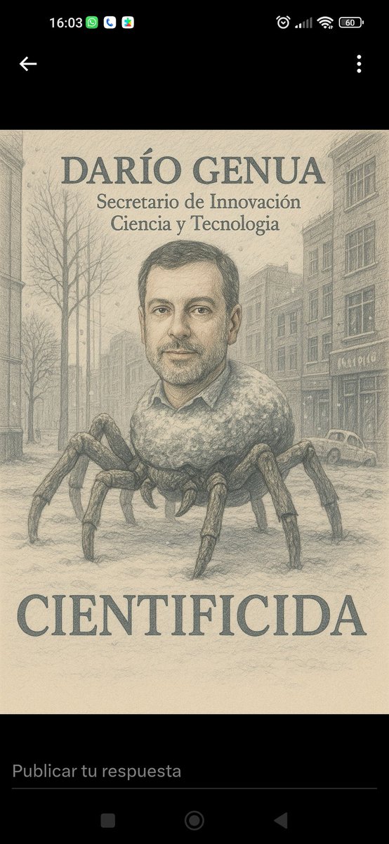 RFTCONICET's tweet photo. Una nieve tóxica cayendo sobre #Agentina y la generación de #cascarudos culpables de la destrucción de la #ciencia, del #cientificidio.
Un presente no tan distópico
Defendamos la #Ciencia 🇦🇷
#NadieSeSalvaSolo
#ResistenciaColectiva 💪 https://t.co/AIzORuq63e