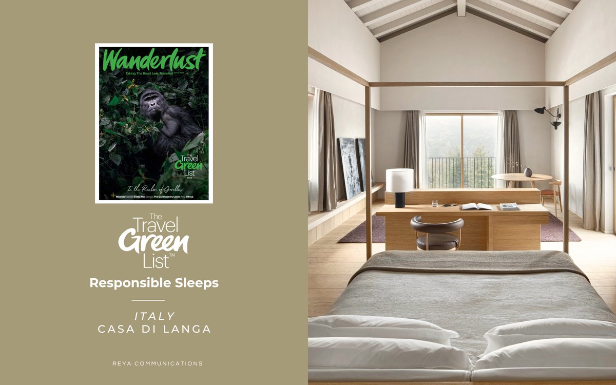 We're thrilled to see <a href="/casadilanga/">Casa di Langa</a>  recognized on the 2025 Wanderlust Travel Green List, a celebration of the people, places, and projects reshaping travel for the better.

In the Responsible Sleeps category, this boutique retreat in Italy’s Langhe region is spotlighted for its