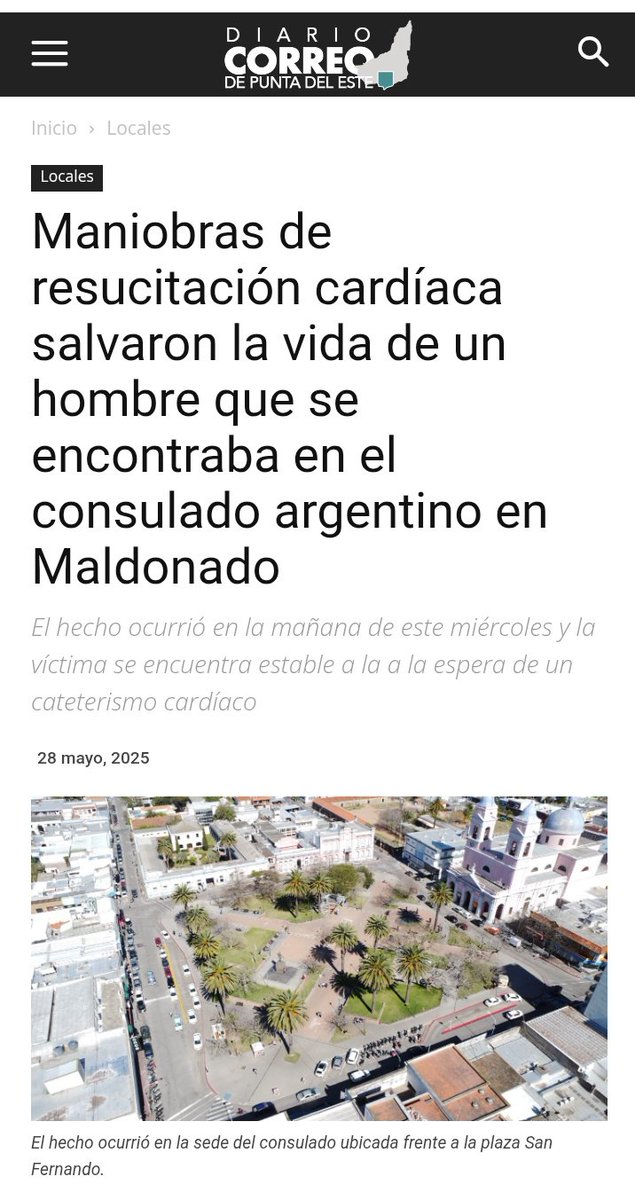 Federico Machado (@fedemachadog) on Twitter photo Seguimos trabajando y capacitando e resucitación cardíaca y seguimos obteniendo resultados... Sobran las palabras 💪❤️❤️ <a href="/mariofitzm/">Dr. Mario Fitz Maurice</a>
<a href="/SIAC_cardio/">SIAC</a> <a href="/CardioBornan/">Norberto Bornancini</a>
<a href="/cardiosaluduy/">Comisión Cardiovascular</a> <a href="/MSPUruguay/">Ministerio de Salud Pública – Uruguay</a>
Comparto nota👇👇
correopuntadeleste.com/maniobras-de-r… Seguimos trabajando y capacitando e resucitación cardíaca y seguimos obteniendo resultados... Sobran las palabras 💪❤️❤️ <a href="/mariofitzm/">Dr. Mario Fitz Maurice</a>
<a href="/SIAC_cardio/">SIAC</a> <a href="/CardioBornan/">Norberto Bornancini</a>
<a href="/cardiosaluduy/">Comisión Cardiovascular</a> <a href="/MSPUruguay/">Ministerio de Salud Pública – Uruguay</a>
Comparto nota👇👇
correopuntadeleste.com/maniobras-de-r…