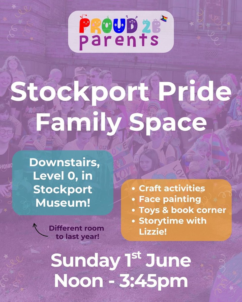 Proud2bParents (@proud2bparents) on Twitter photo Canāt wait to see you on Sunday if you can make it to Stockport Pride! š„³š
Thank you <a href="/StockportPride/">Stockport Pride</a> for inviting us to host the family space again this year! Itās going to be epic! Canāt wait to see you on Sunday if you can make it to Stockport Pride! š„³š
Thank you <a href="/StockportPride/">Stockport Pride</a> for inviting us to host the family space again this year! Itās going to be epic!