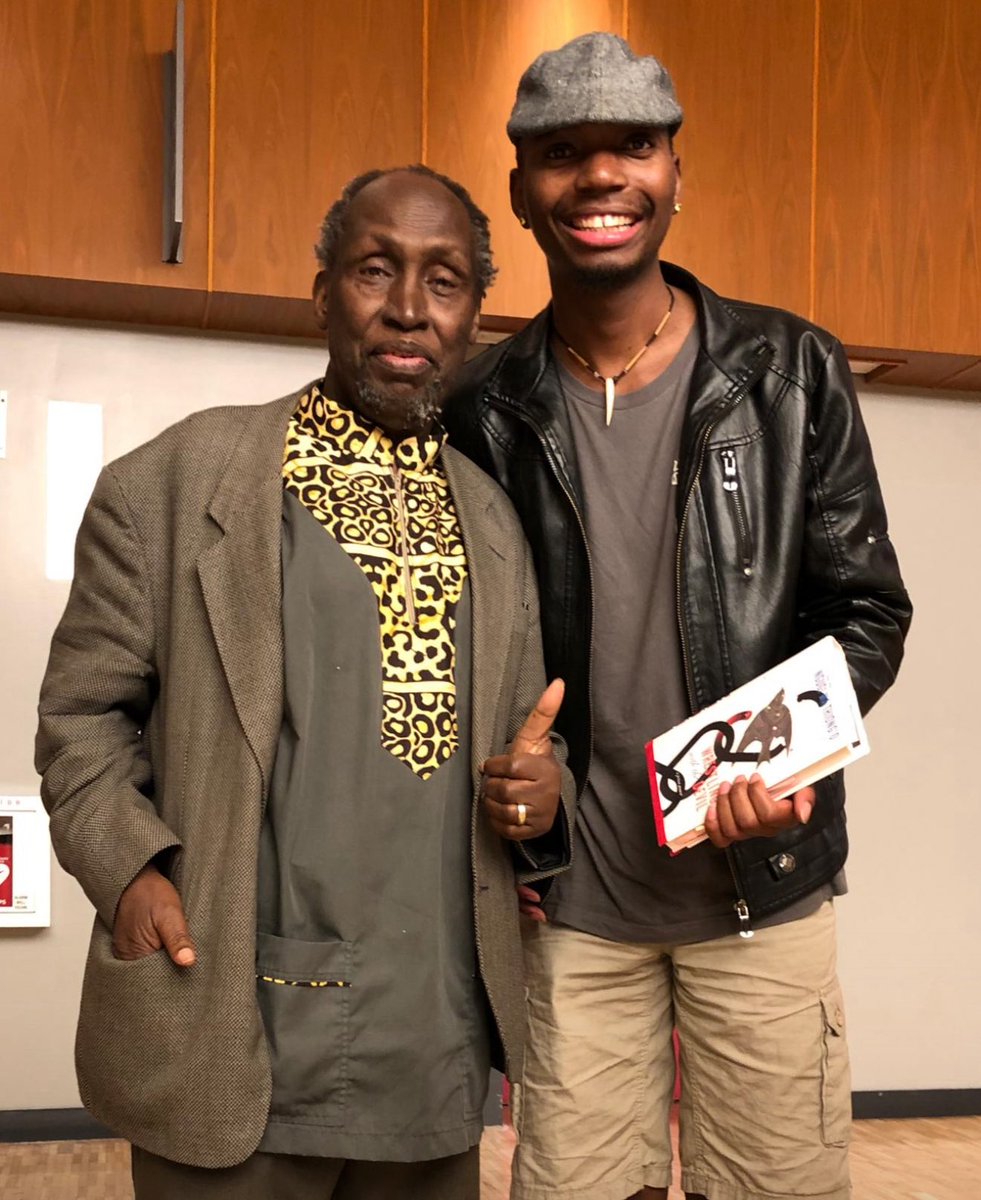 The best 3 days of my 2018 were spent hosting you around Berkeley! From airport pickups to drop offs and getting you your daily favorite nuts from the corner store. You impacted so much wisdom. Celebrating a life well lived. Rest in Power Ngũgĩ wa Thiong'o 🙏🏽
<a href="/NgugiWaThiongo_/">Ngugi wa Thiong'o</a>