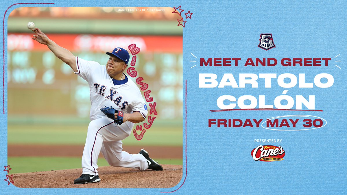 RRExpress's tweet photo. Bartolo Colรณn AND #RRChupacabras ๐คฏ
This Friday, May 30, guarantee a photo and autograph opportunity with @BColon40, presented by @raisingcanes! VIP meet & greet add-ons are $40, but this is the last chance to grab one before the price increases.
๐๏ธ: https://t.co/t6smymdPaR.. https://t.co/RWmSbw86kw