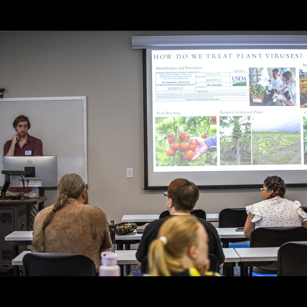Middle and high school teachers from across Florida gathered in Gainesville on Saturday, May 17, to learn about the viruses, bacteria and other pathogens that threaten our plants.
Read more at go.ufl.edu/plants-get-sic…