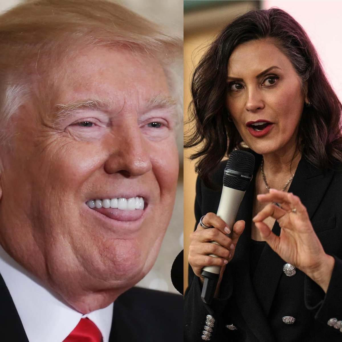 OccupyDemocrats's tweet photo. BREAKING: Donald Trump drops a horrifying bombshell and reveals that he might pardon the extremists who were convicted of plotting to kidnap Democratic Governor Gretchen Whitmer.

There are no words to describe this kind of depravity…

“I’m going to look at it. I will take a look at it. It’s been brought to my attention,” Trump said to reporters when asked about possible pardons for the criminals in question.

“I did watch the trial. It looked to me like somewhat of a railroad job, I’ll be honest with you. It looked to me like some people said some stupid things, you know they were drinking, and I think they said stupid things,” Trump continued. 

“But I’ll take a look at that. A lot of people are asking me that question, from both sides actually,” he added. “A lot of people think they got railroaded. A lot of people think they got railroaded and probably some people don’t.”

Adam Fox and Barry Croft Jr., the convicts, plotted to kidnap Whitmer from her vacation home in the midst of the COVID-19 pandemic because they opposed the measures she had implemented to limit the spread of the coronavirus.

Fox was sentenced to 16 years in prison for two conspiracy charges related to the kidnapping plot as well as for plans to obtain and use a weapon of mass destruction, a charge stemming from plans to blow up a bridge to distract authorities from the kidnapping.

Croft was described by prosecutors as the “idea guy” and was sentenced to 19 years in prison for the kidnapping plot as well as for possession of an unregistered explosive.

This is straight out of the fascist playbook that Trump followed when he pardoned the January 6th insurrectionists. He’s sending a message to his MAGA followers that crime and violence are acceptable as long as they target Democrats.

Please retweet and ❤️ if you oppose these pardons!