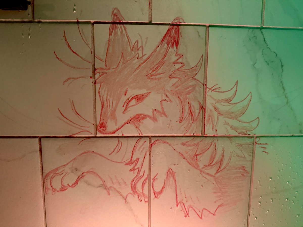 Were-Fox bathtub drawling