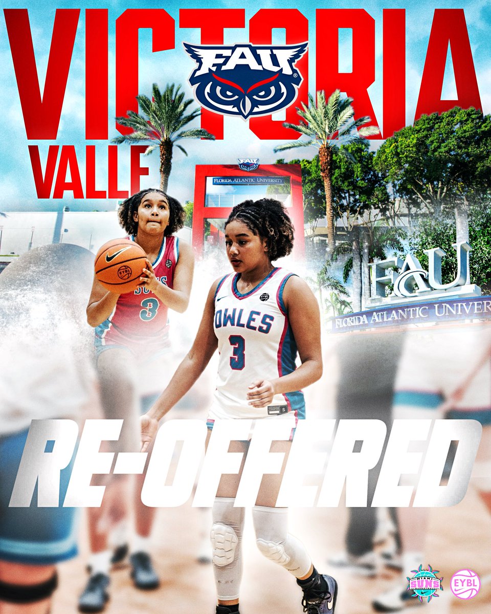 Victoria Valle (@victoriavalle32) on Twitter photo Grateful to be re-offered by Florida
Atlantic University๐ฆ <a href="/FAUWBB/">Florida Atlantic Womenโs Basketball</a> . Thank you Coach Freeman and <a href="/coach_nish/">Manisha Redus</a> for the amazing conversations #goowls #fauโค๏ธ๐ #blessed Grateful to be re-offered by Florida
Atlantic University๐ฆ <a href="/FAUWBB/">Florida Atlantic Womenโs Basketball</a> . Thank you Coach Freeman and <a href="/coach_nish/">Manisha Redus</a> for the amazing conversations #goowls #fauโค๏ธ๐ #blessed