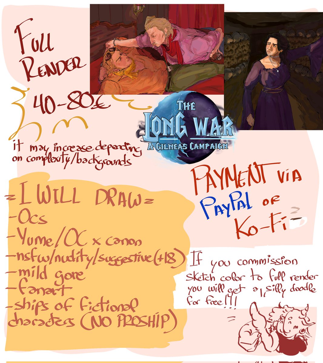 nochepeo's tweet image. ✴️COMMISSIONS OPEN✴️
-unlimited slots-
if you are interested or have any question feel free to DM me!!
(sharing is appreciated 🥹)
