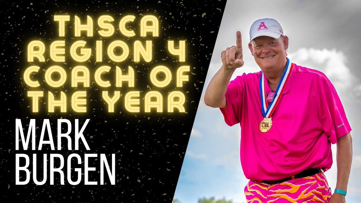 Congratulations to Andrews High SchoolGirls Golf Coach Mark Burgen on being named THSCA Region 4 (4A Girls Golf Coach of the Year) Great Job Coach!!!!l <a href="/WTfan1974/">CMG</a>