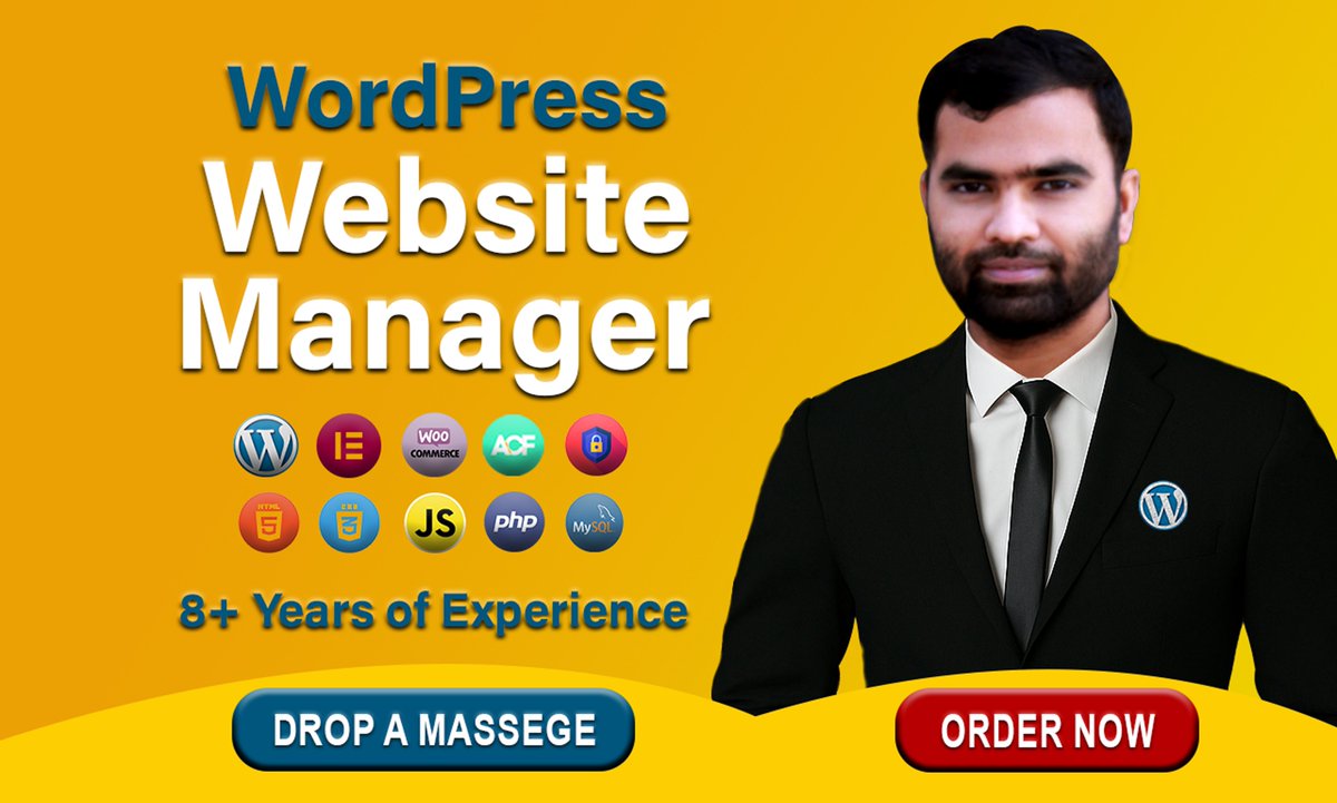 developerhiren's tweet image. Are you always facing errors on your WordPress Website? Looking for an experienced WordPress Developer? Need a Website Manager or WordPress Website Maintenance, Support, and Service from an Expert?
Check out my Fiverr Gig for more details: fiverr.com/s/P2gQX4P
#WordPress
