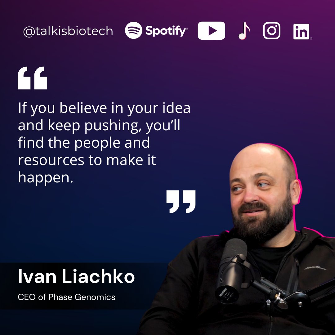 talkisbiotech (@talkisbiotech) on Twitter photo “If you believe in your idea and keep pushing, you’ll find the people and resources to make it happen.” — <a href="/ivanliachko/">Ivan Liachko 🇺🇦 @ivanliachko.bsky.social</a> , CEO of <a href="/PhaseGenomics/">Phase Genomics</a>
Biotech dreams become reality through relentless belief and effort.
Share your thoughts below!
#Biotech #Entrepreneurship “If you believe in your idea and keep pushing, you’ll find the people and resources to make it happen.” — <a href="/ivanliachko/">Ivan Liachko 🇺🇦 @ivanliachko.bsky.social</a> , CEO of <a href="/PhaseGenomics/">Phase Genomics</a>
Biotech dreams become reality through relentless belief and effort.
Share your thoughts below!
#Biotech #Entrepreneurship