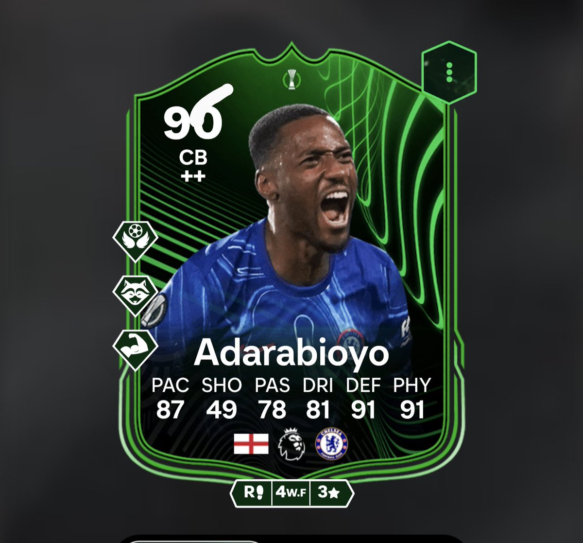 Best CB in the game? Thanks to my design department for this state of the art card design #FC25