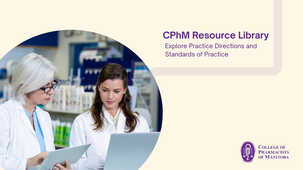 The CPhM Resource Library contains Practice Directions, Standards of Practice, guidelines, legislation, and other resources designed to support safe and effective pharmacy practice.

Click here: cphm.ca/resource-libra…