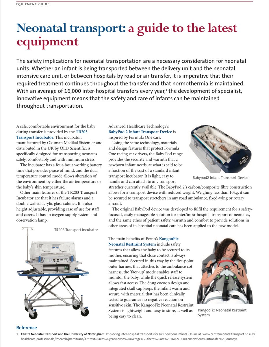 Many thanks to <a href="/InfantJournal/">Infant Journal</a> for including our BabyPod2 in the February edition…..🚑🚀💙🏩