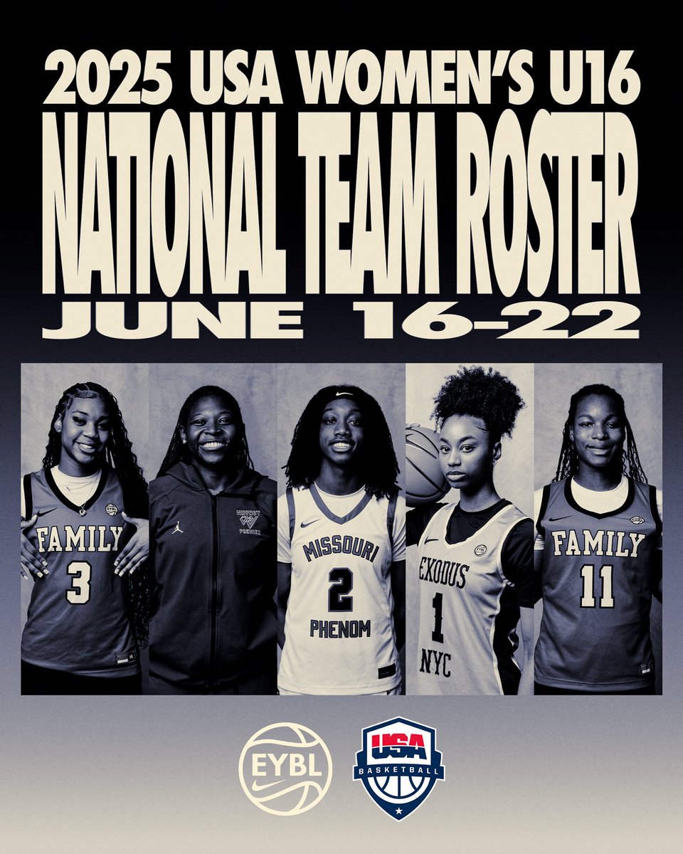 Nike Girls EYBL (@nikegirlseybl) on Twitter photo Congratulations to our EYBL athletes participating with <a href="/usabasketball/">USA Basketball</a> this summer.
#2025EYBL | #USABWU16 Congratulations to our EYBL athletes participating with <a href="/usabasketball/">USA Basketball</a> this summer.
#2025EYBL | #USABWU16