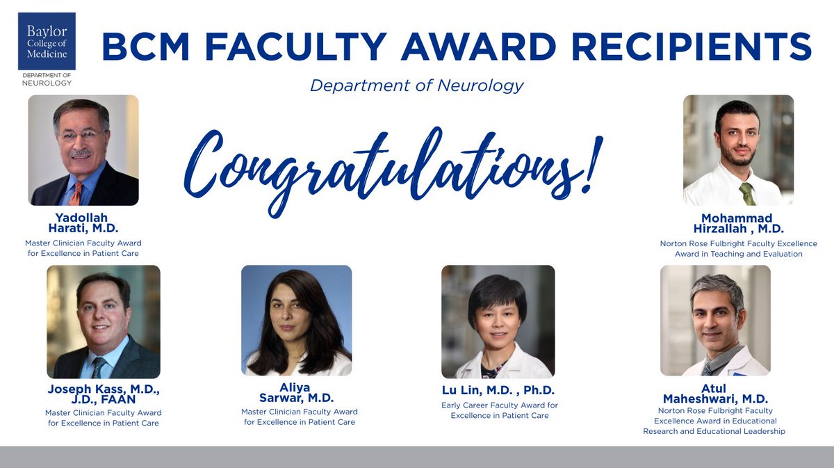 BCM Neurology (@bcmneurology) on Twitter photo We’re proud to celebrate SIX faculty members honored at <a href="/bcmhouston/">BCMHouston</a>’s Annual Faculty Awards! 🏅🎉
Your dedication inspires us every day. 💙 #FacultyExcellence We’re proud to celebrate SIX faculty members honored at <a href="/bcmhouston/">BCMHouston</a>’s Annual Faculty Awards! 🏅🎉
Your dedication inspires us every day. 💙 #FacultyExcellence