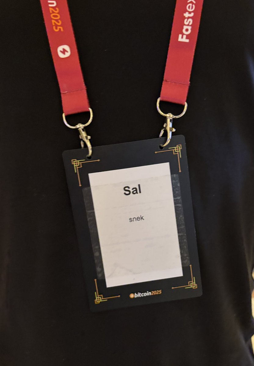 I’m shocked by how many ppl know what <a href="/snek/">Snek 🐍</a> is

(Bitcoin 2025 Conference)
