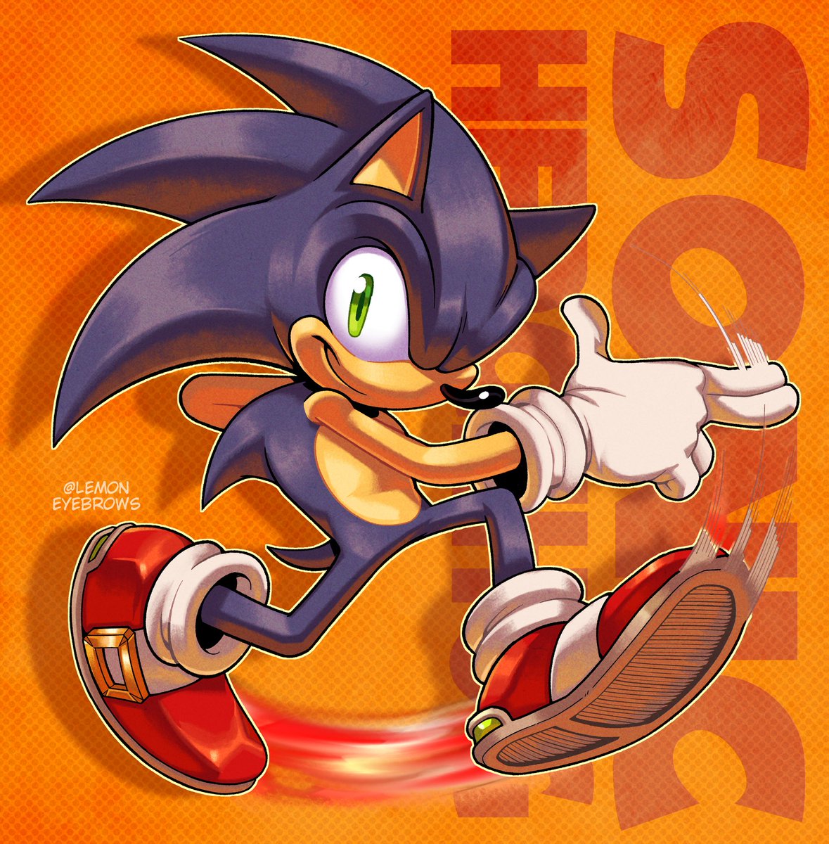 New redraw of my old ass Sonic profile pic yippee