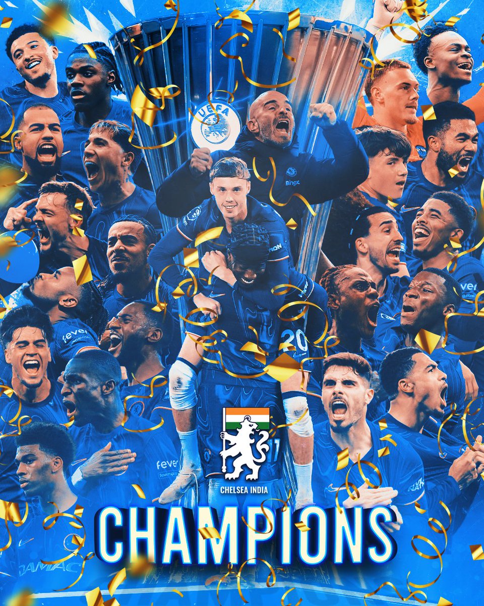 ChelseaIndia's tweet photo. UEFA CONFERENCE LEAGUE CHAMPIONS 🏆 https://t.co/U3fGZyAGyV