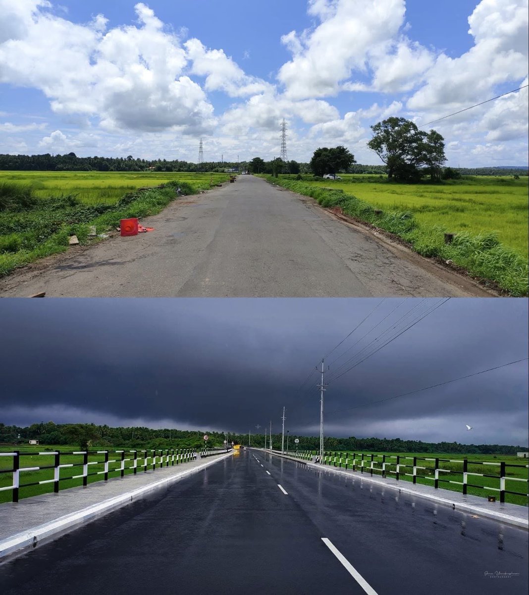GreatKerala1's tweet photo. Then and Now

Kecheri Akkikavu Bypass in Thrissur District.. https://t.co/SZicmhrxtb