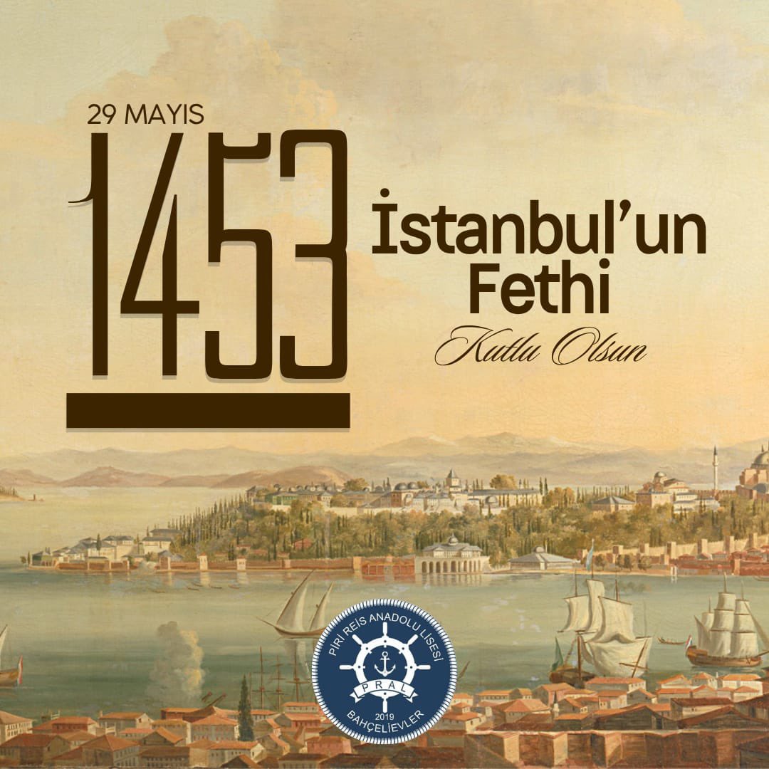 Bahçelievler Piri Reis Anadolu Lisesi (@piri_al) on Twitter photo 🗓️ 29 Mayıs 1453
📍 Bir çağ kapandı, bir çağ açıldı.
Fatih Sultan Mehmet’in azmiyle İstanbul fethedildi.
Adaletle kurulan bir medeniyetin izindeyiz.
🕌 Fethin 572. yılı kutlu olsun!
<a href="/istanbulilmem/">İstanbul İl Millî Eğitim Müdürlüğü</a> <a href="/MucahitYentur/">Murat Mücahit Yentür</a> <a href="/BahcelievlerMEM/">Bahçelievler İlçe Millî Eğitim Müdürlüğü</a> <a href="/muradserif/">Murat Karabulut</a> <a href="/durmuscelikten/">Durmuş ÇELİKTEN</a>
#İstanbulunFethi 🗓️ 29 Mayıs 1453
📍 Bir çağ kapandı, bir çağ açıldı.
Fatih Sultan Mehmet’in azmiyle İstanbul fethedildi.
Adaletle kurulan bir medeniyetin izindeyiz.
🕌 Fethin 572. yılı kutlu olsun!
<a href="/istanbulilmem/">İstanbul İl Millî Eğitim Müdürlüğü</a> <a href="/MucahitYentur/">Murat Mücahit Yentür</a> <a href="/BahcelievlerMEM/">Bahçelievler İlçe Millî Eğitim Müdürlüğü</a> <a href="/muradserif/">Murat Karabulut</a> <a href="/durmuscelikten/">Durmuş ÇELİKTEN</a>
#İstanbulunFethi