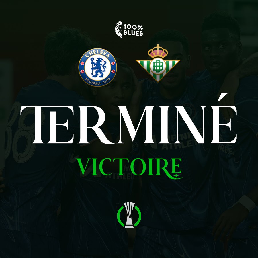 100B_Chelsea's tweet photo. CHAMPIOOOOOOOOOONS🏆💙💙💙💙💙💙 

CHELSEA REMPORTE LA CONFERENCE LEAGUE FACE AU BETIS ET DEVIENT LE PREMIER CLUB À AVOIR REMPORTÉ TOUS LES TROPHÉES POSSIBLES !!! https://t.co/iVbdUVUBP6
