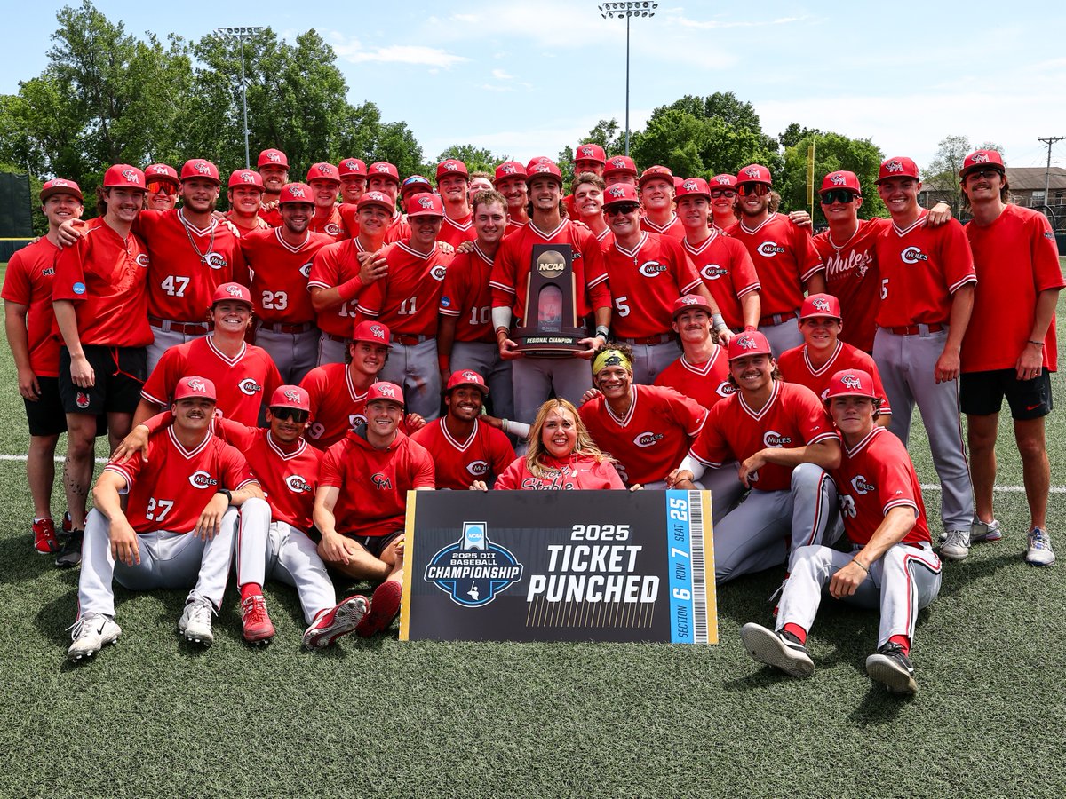 University of Central Missouri (@ucentralmo) on Twitter photo ICYMI: <a href="/Mules_Baseball/">Roll Stable</a> are Regional Champions for the 21st time in program history! The Mules head to Cary, N.C. for the <a href="/NCAADII/">NCAA Division II</a> College World Series! <a href="/TraditionsUCM/">Traditions</a> here in Warrensburg will host the first watch party for the Mules opening game this Friday, May 30, at 5 p.m. ICYMI: <a href="/Mules_Baseball/">Roll Stable</a> are Regional Champions for the 21st time in program history! The Mules head to Cary, N.C. for the <a href="/NCAADII/">NCAA Division II</a> College World Series! <a href="/TraditionsUCM/">Traditions</a> here in Warrensburg will host the first watch party for the Mules opening game this Friday, May 30, at 5 p.m.
