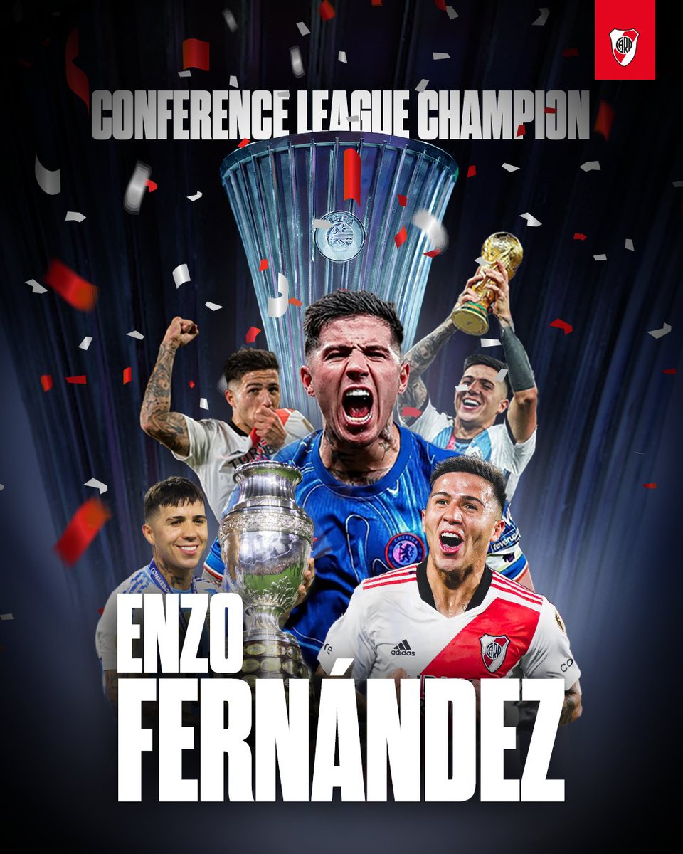 GlobalCARP's tweet image. Icon.
Captain.
Born in River Plate's academy.
World-class talent.
@FIFAWorldCup champion. 

Now, @Conf_League champion.
Congratulations, Enzo! 🥇🤩
Well done, @ChelseaFC! 🏆💪