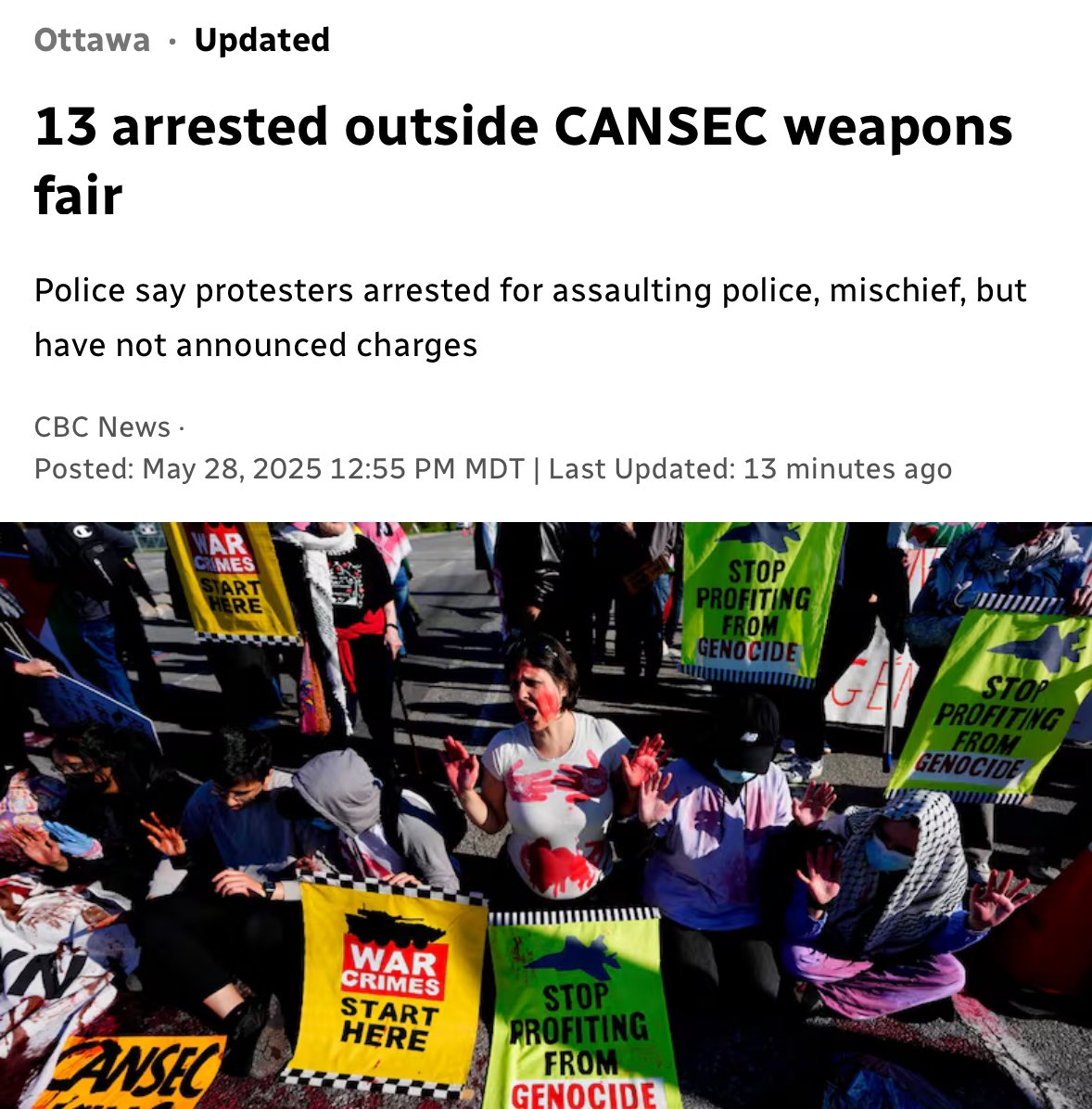 RealAndyLeeShow's tweet image. Government-funded media manages to write a story about 13 arrests without mentioning the word “Palestine” once, and then they wonder why we say they are biased.

cbc.ca/news/canada/ot…