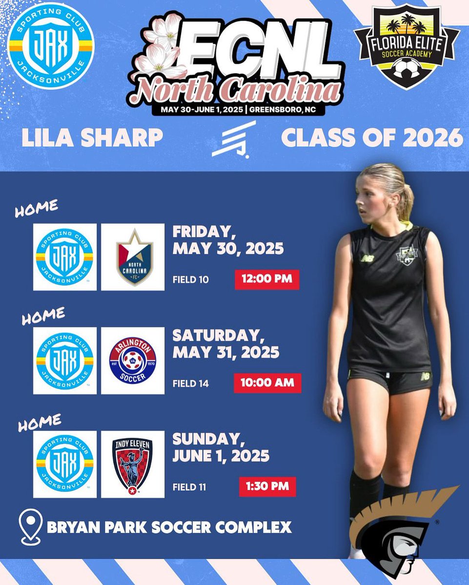 So ready for the <a href="/ECNLgirls/">ECNL Girls</a> showcase in North Carolina!