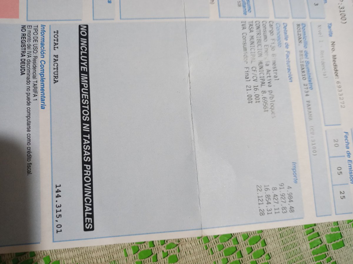 No era que sacaban los impuestos municipales?????