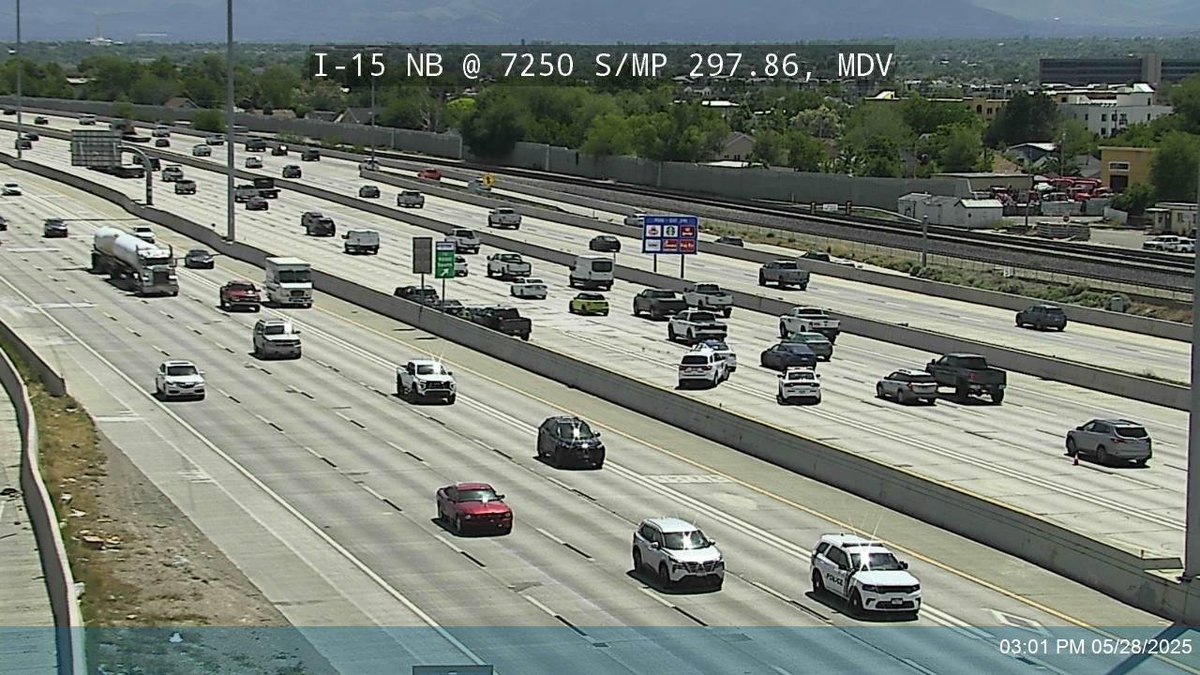 Emergency Traffic! Multi-veh crash in Midvale on SB 15 near 7200 South blocking two left lanes and stacking traffic back to Murray.