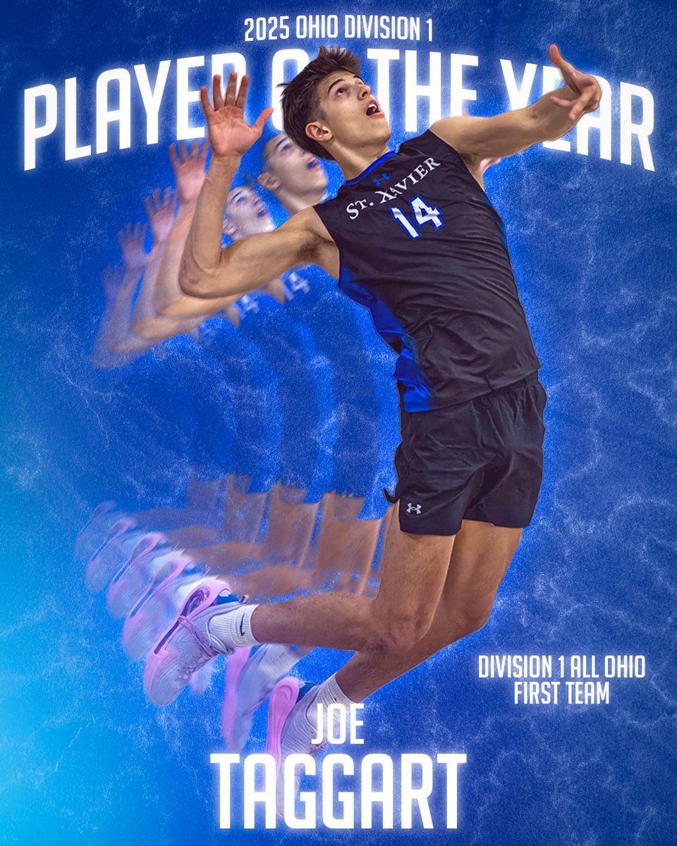 Cincy St. X Sports (@stxsports) on Twitter photo Congratulations to Joe Taggart '26 on being named -
2025 Ohio Division 1 Player of the Year
Joe's trophy case is filling up now being named GCL, Region and State Player of the Year!
Congrats again for an outstanding year so far Joe!
#GoBombers | #AMDG | <a href="/StxVolleyball/">St Xavier Volleyball</a> Congratulations to Joe Taggart '26 on being named -
2025 Ohio Division 1 Player of the Year
Joe's trophy case is filling up now being named GCL, Region and State Player of the Year!
Congrats again for an outstanding year so far Joe!
#GoBombers | #AMDG | <a href="/StxVolleyball/">St Xavier Volleyball</a>