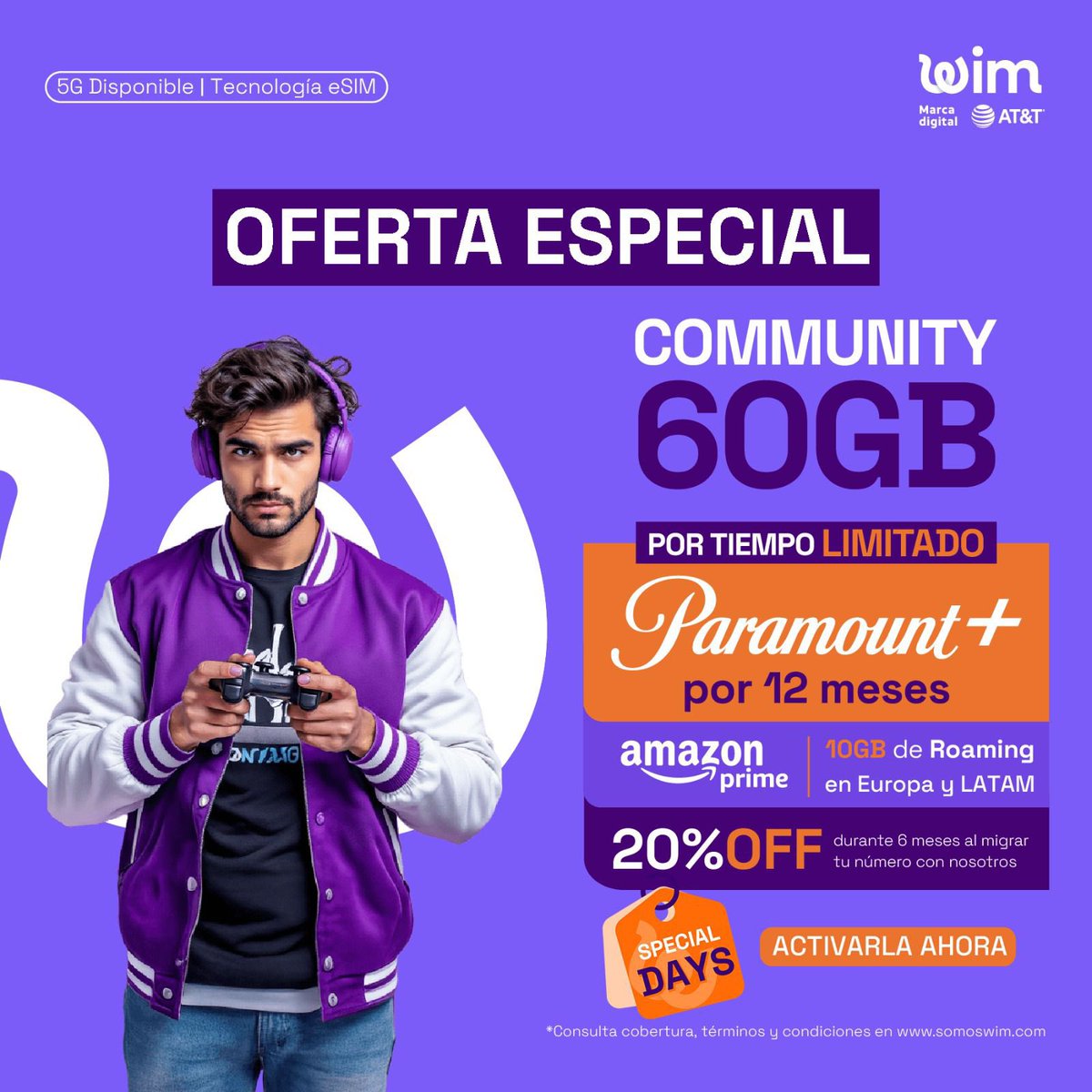 somoswim's tweet image. 🚨 ¡Llegaron los SPECIAL DAYS en somos wim!
Por tiempo limitado aprovecha promos únicas:
Cámbiate, activa tu línea o prueba la membresía gratuita.📲🙌🏼
Y si usas el código GIGAREVOLUCION1...
¡Te damos 10% adicional el primer mes!😎
#Ofertas #wimrevolución #SpecialDays
