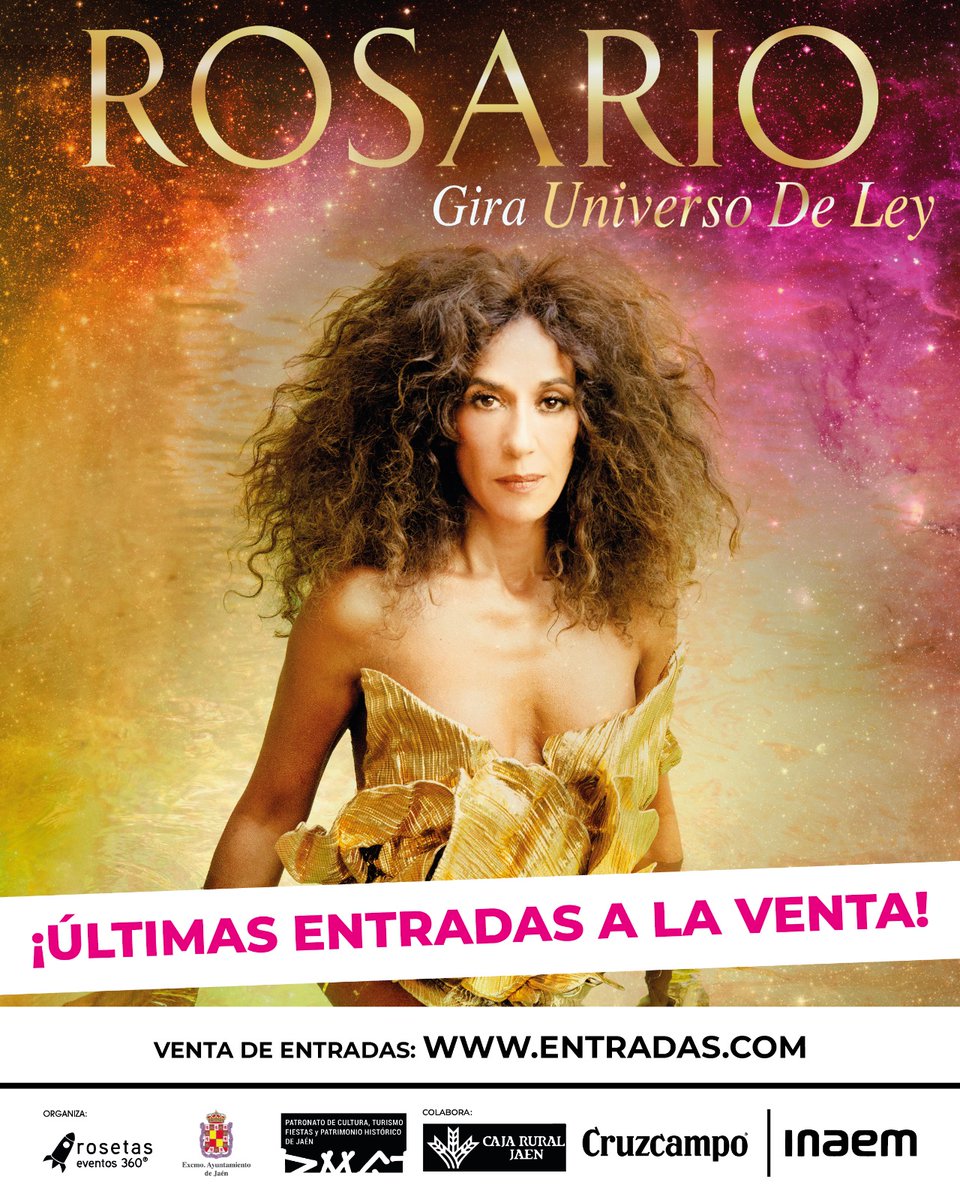 ¡𝗣𝗿𝗲𝗽á𝗿𝗮𝘁𝗲, 𝗝𝗮é𝗻! 🎶✨

𝙍𝙤𝙨𝙖𝙧𝙞𝙤 𝙁𝙡𝙤𝙧𝙚𝙨 llega con su esperada gira «Universo de Ley» para llenar de arte, pasión y música el Auditorio de la Alameda.

🗓 6 de junio de 2025
🕘 21:00 h