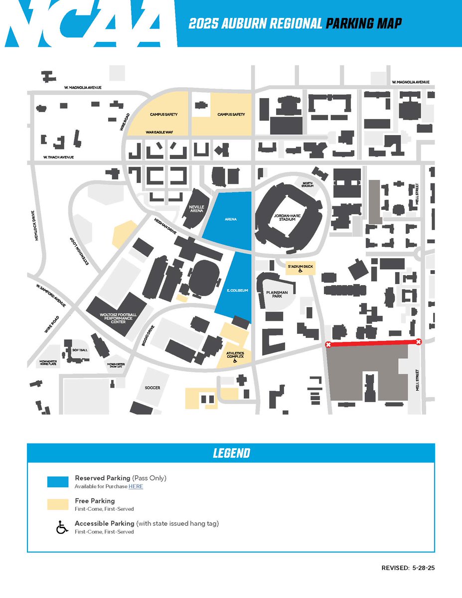 Heading to the Auburn Regional this weekend? ⚾️

Here is important information to know about parking before gameday! 🚗

🔗 auburntige.rs/43G7LkJ

Map ➕ Parking 👇

#WarEagle
